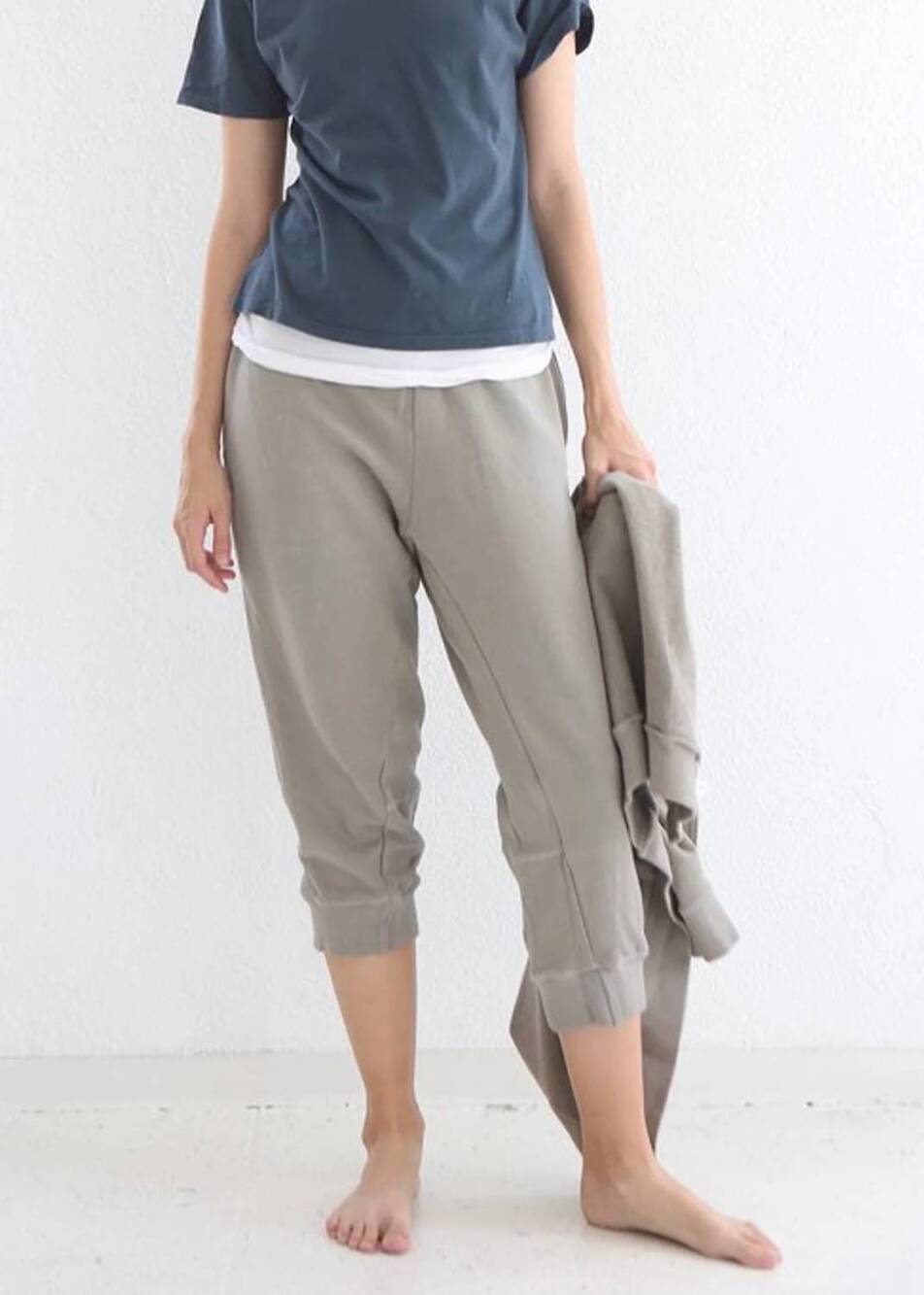 NEW DOMI heavy drawstring jogger in drizzle